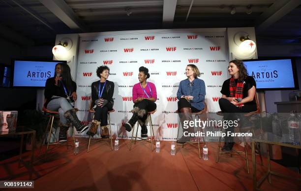 Amanda N'Duka, Stephanie Allain, Mel Jones, Amy Adrion and Liz Destro joined Stella Artois, Deadline and Women In Film in Cafe Artois to discuss the...