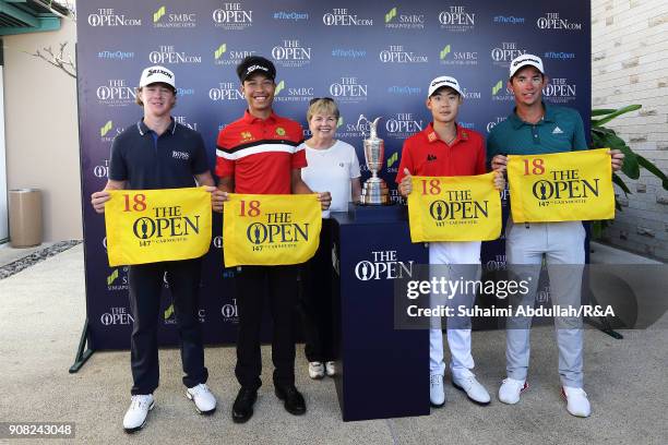 Sean Crocker of United States of America, Danthai Boonma of Thailand, Jazz Janewattananond of Thailand and Lucas Herbert of Australia, Open Qualifier...