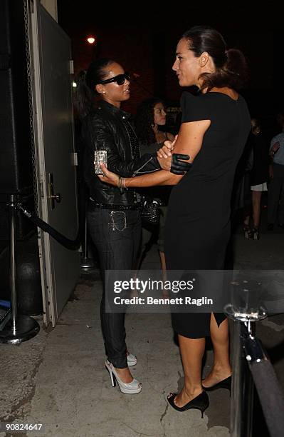 Alicia Keys and Roberta Armani attends the Vladimir Restoin Roitfeld & Andy Valmorbida Presentation Of The Works Of Richard Hambleton at TBD on...