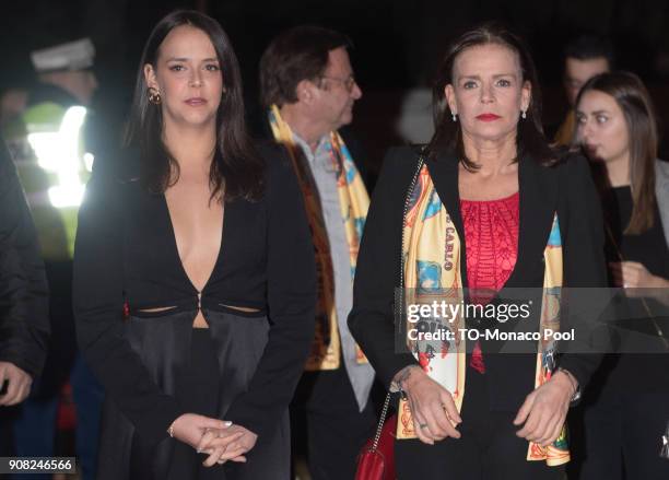 Pauline Ducruet and Princess Stephanie of Monaco attend the 42nd International Circus festival in Monte Carlo on January 20, 2018 in Monaco, Monaco.