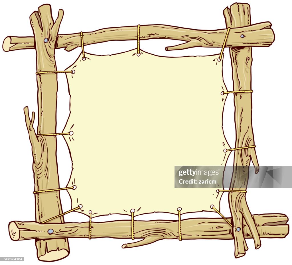 Branch Rope Frame Frame From The Branch High-Res Vector Graphic - Getty Images