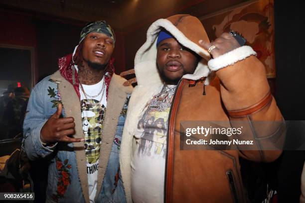 Fetty Wap and FatBoy SSE backstage at Irving Plaza on January 20, 2018 in New York City.