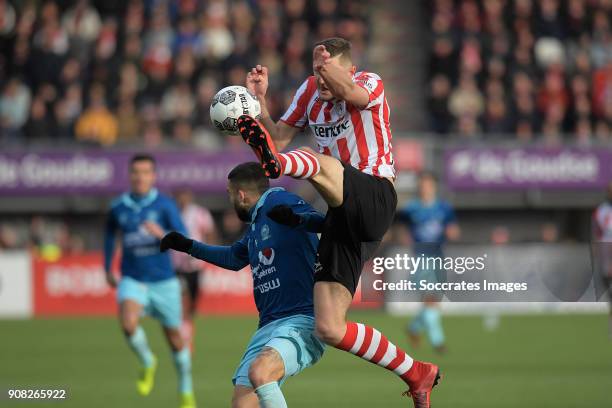 Stanley Elbers of Excelsior, Jeffrey Chabot of Sparta Rotterdam during the Dutch Eredivisie match between Sparta v Excelsior at the Sparta Stadium...