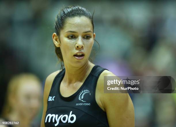 Kayla Cullen of New Zealand Silver Ferns during Vitality Netball International Series, as part of the Netball Quad Series match between England Roses...