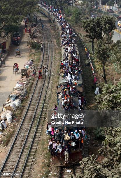 Devotees join the concluding prayer at the second phase of Bishwa Ijtema at Tongi, on the outskirts of Dhaka, Bangladesh, on Sunday morning, 21...