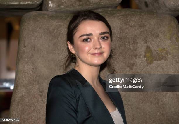 Maisie Williams attends the Bristol premiere of 'Early Man' at Showcase Cinema de Lux Bristol on January 21, 2018 in Bristol, England.