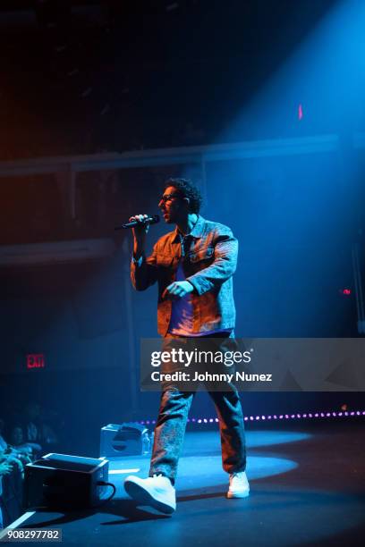 Majid Al Maskati of Majid Jordan performs at Terminal 5 on January 20, 2018 in New York City.