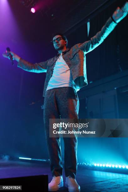 Majid Al Maskati of Majid Jordan performs at Terminal 5 on January 20, 2018 in New York City.