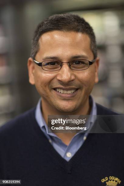 Dilip Kumar, vice president of technology for Amazon Go, stands for a photograph at the Amazon Go store in Seattle, Washington, U.S., on Wednesday,...