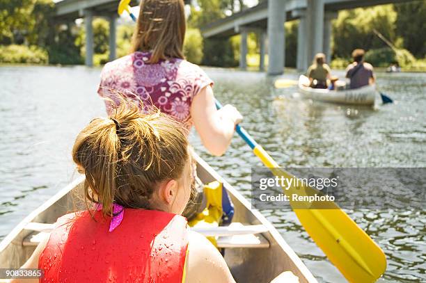 canoes - renphoto stock pictures, royalty-free photos & images