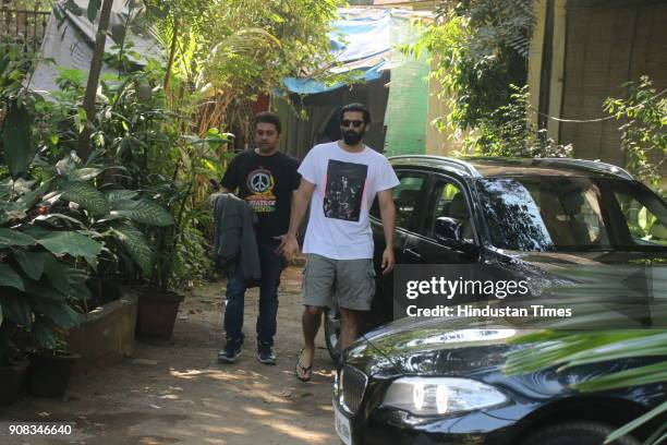 Bollywood actor Aditya Roy Kapur spotted at a film production houses office in Bandra on January 18, 2018 in Mumbai, India.