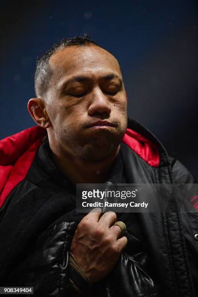 Coventry , United Kingdom - 21 January 2018; A dejected Christian Lealiifano of Ulster after the European Rugby Champions Cup Pool 1 Round 6 match...