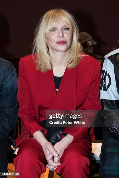 Courtney Love attends the Enfants Riches Deprimes Menswear Fall/Winter 2018-2019 show as part of Paris Fashion Week on January 21, 2018 in Paris,...