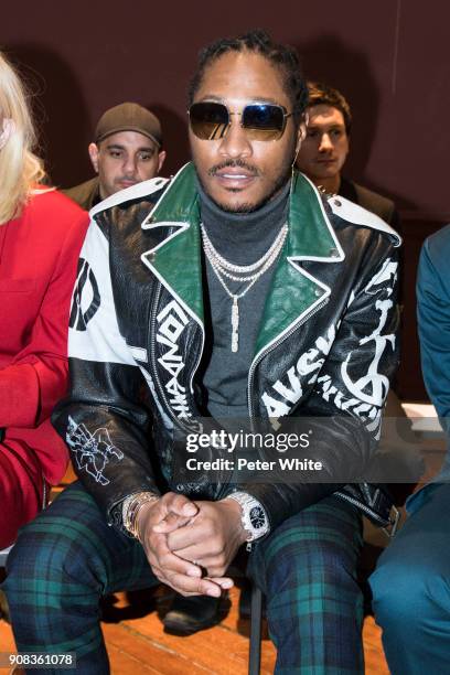 Future attends the Enfants Riches Deprimes Menswear Fall/Winter 2018-2019 show as part of Paris Fashion Week on January 21, 2018 in Paris, France.