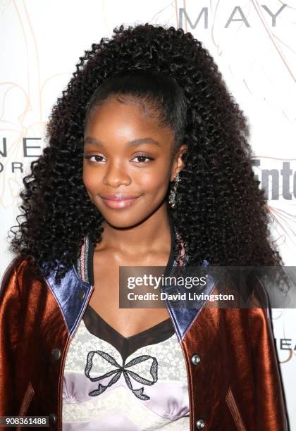 Marsai Martin attends Entertainment Weekly's Screen Actors Guild Award Nominees Celebration sponsored by Maybelline New York at Chateau Marmont on...