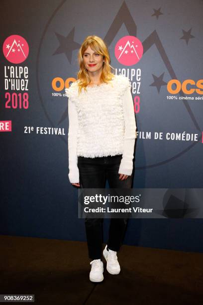 Actress Melanie Laurent attends "Le Retour du Heros" Premiere during the 21st Alpe D'Huez Comedy Film Festival on January 20, 2018 in Alpe d'Huez,...