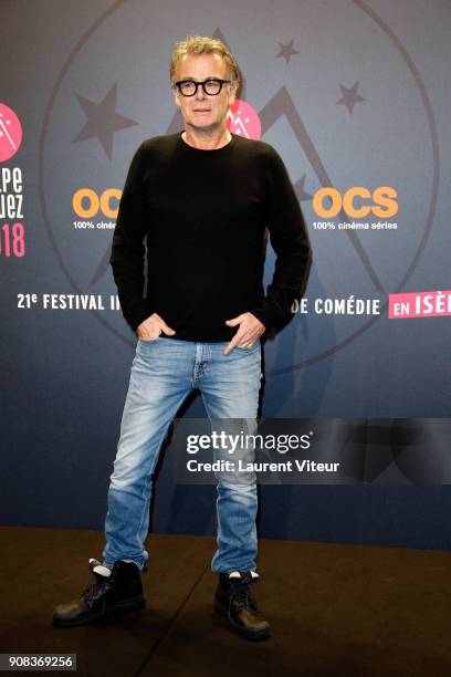 Actor Franck Dubosc attends the 21st Alpe D'Huez Comedy Film Festival on January 20, 2018 in Alpe d'Huez, France.