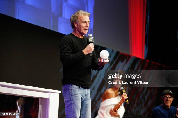 President of Jury Franck Dubosc attends Closing Ceremony during the 21st Alpe D'Huez Comedy Film Festival on January 20, 2018 in Alpe d'Huez, France.