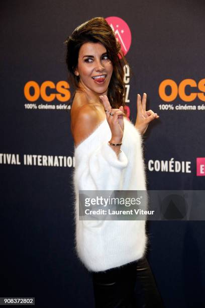 Actress Reem Kherici attends the 21st Alpe D'Huez Comedy Film Festival on January 20, 2018 in Alpe d'Huez, France.