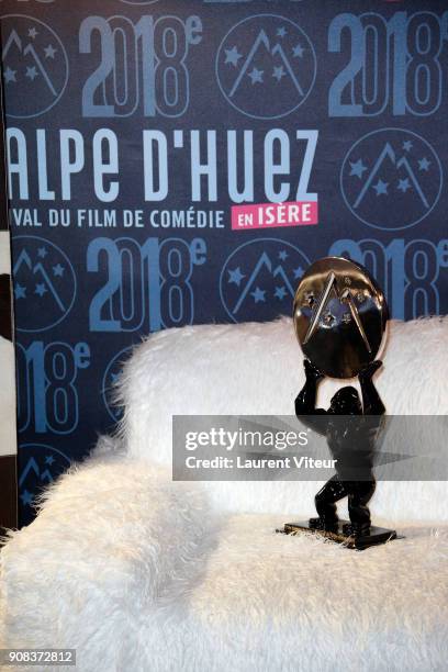 Illustration View of the 21st Alpe D'Huez Comedy Film Festival on January 20, 2018 in Alpe d'Huez, France.