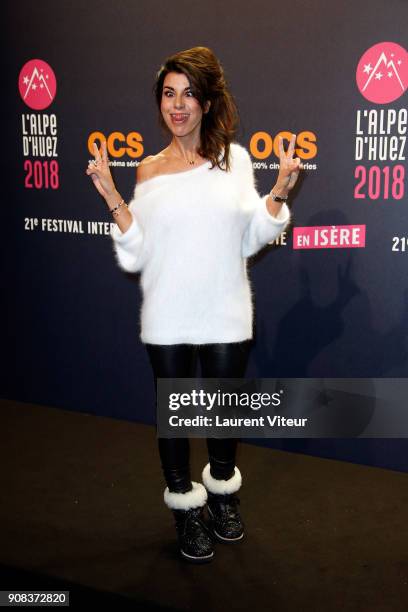 Actress Reem Kherici attends the 21st Alpe D'Huez Comedy Film Festival on January 20, 2018 in Alpe d'Huez, France.
