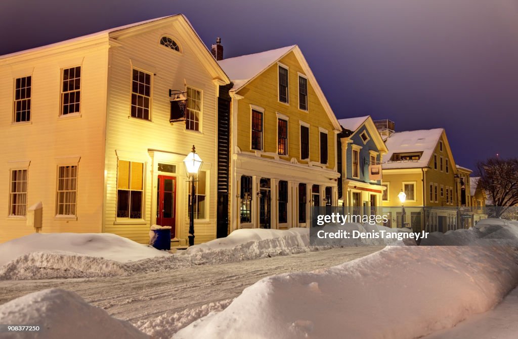 Winter in historisch New Bedford, Massachusetts