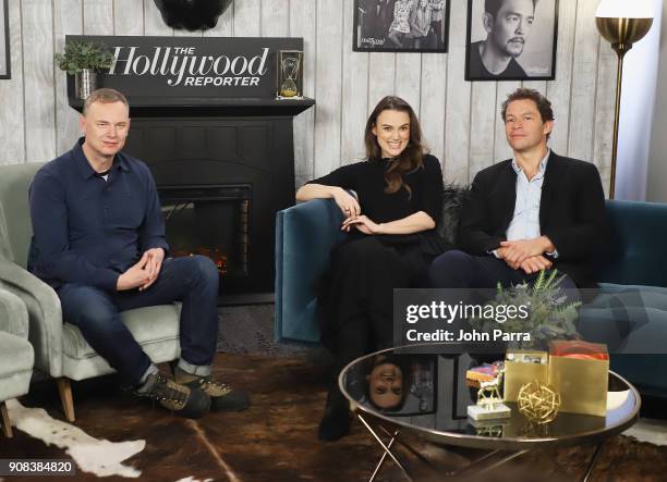 Director Wash Westmoreland and actors Keira Knightley and Dominic West from 'Colette' attend The Hollywood Reporter 2018 Sundance Studio At Sky...