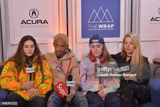 The cast of 'Skate Kitchen' attends the Acura Studio at Sundance Film Festival 2018 on January 21, 2018 in Park City, Utah.