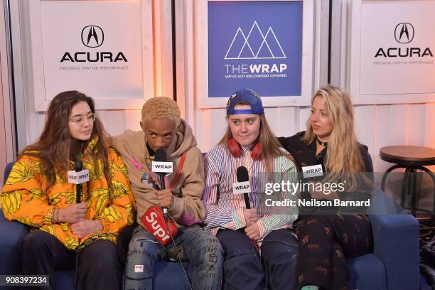 The cast of 'Skate Kitchen' attends the Acura Studio at Sundance Film Festival 2018 on January 21, 2018 in Park City, Utah.