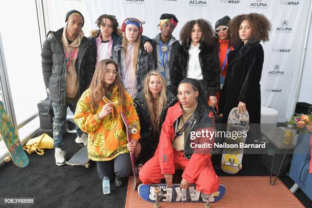 The cast of 'Skate Kitchen' attends the Acura Studio at Sundance Film Festival 2018 on January 21, 2018 in Park City, Utah.