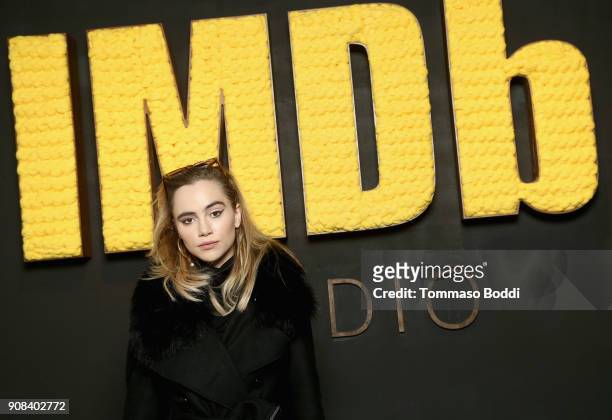 Actor Suki Waterhouse of 'Assassination Nation' attends The IMDb Studio and The IMDb Show on Location at The Sundance Film Festival on January 21,...