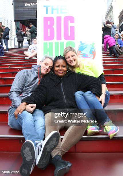 Michael Park, Tonya Pinkins, Laura Heywood, aka @BroadwayGirlNYC, attends Big Hug Day: Broadway comes together to spread kindness and raise funds for...