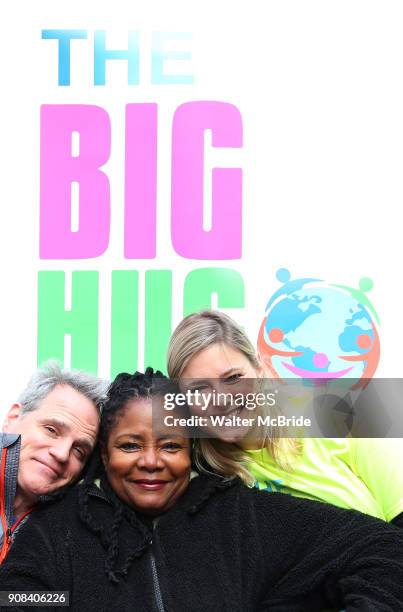 Michael Park, Tonya Pinkins, Laura Heywood, aka @BroadwayGirlNYC, attends Big Hug Day: Broadway comes together to spread kindness and raise funds for...