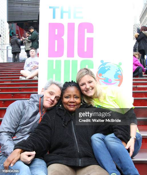 Michael Park, Tonya Pinkins, Laura Heywood, aka @BroadwayGirlNYC, attends Big Hug Day: Broadway comes together to spread kindness and raise funds for...