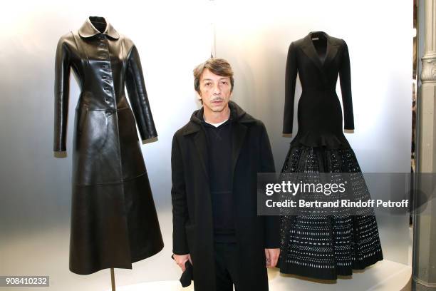 Stylist of Valentino, Pierpaolo Piccioli attends the "Azzedine Alaia : Je Suis Couturier" Exhibition as part of Paris Fashion Week. Held at "Azzedine...