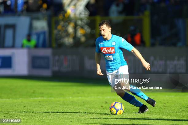 Mario Rui of Ssc Napoli in action during the Serie A football match between Atalanta Bergamasca Calcio and Ssc Napoli. Ssc Napoli wins 1-0 over...