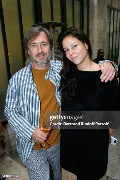 Designer Marc Newson and his wife Charlotte Stockdale attend the "Azzedine Alaia : Je Suis Couturier" Exhibition as part of Paris Fashion Week. Held...