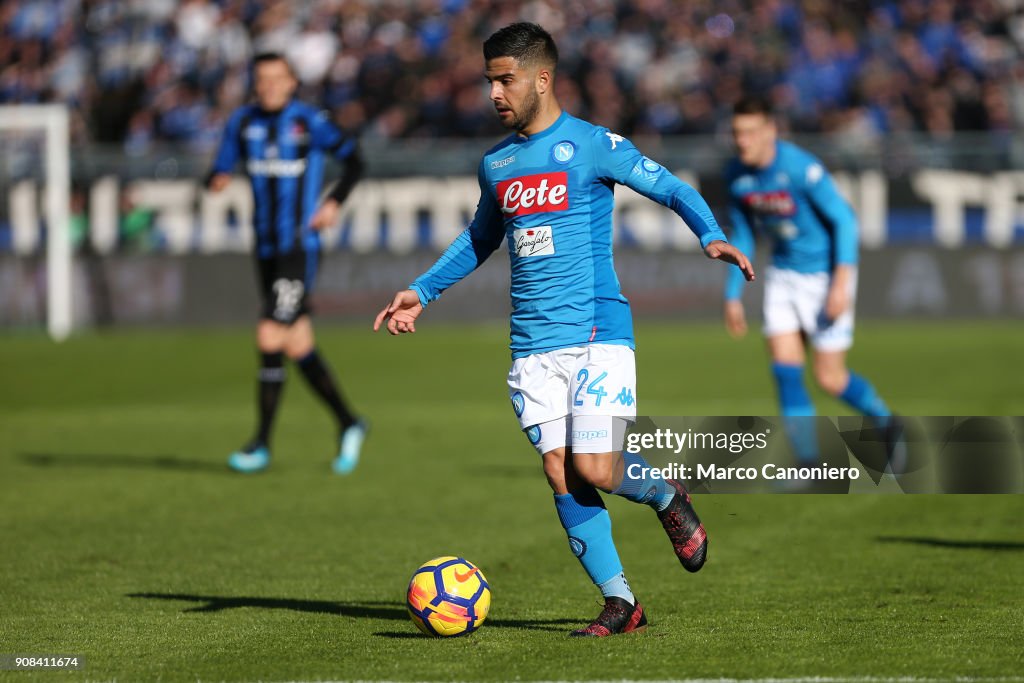 Lorenzo Insigne of Ssc Napoli in action during the Serie A