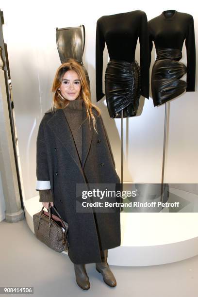 Miroslava Duma attends the "Azzedine Alaia : Je Suis Couturier" Exhibition as part of Paris Fashion Week. Held at "Azzedine Alaia Gallery" on January...