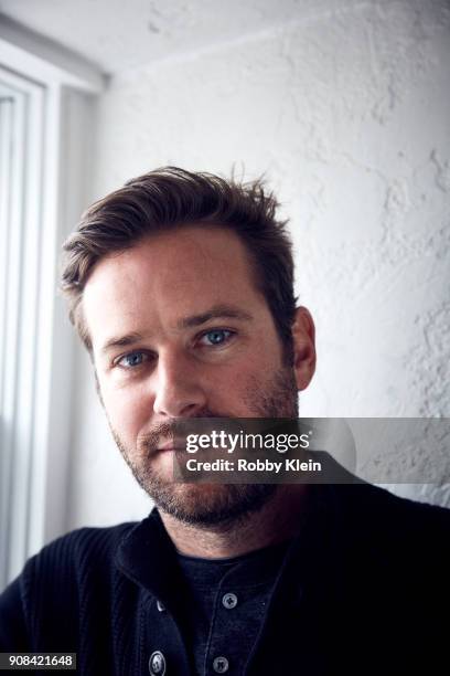 Armie Hammer from the film 'Sorry To Bother You' poses for a portrait in the YouTube x Getty Images Portrait Studio at 2018 Sundance Film Festival on...