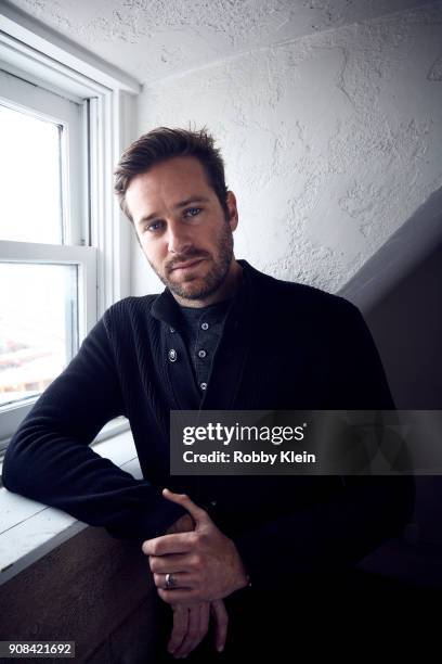 Armie Hammer from the film 'Sorry To Bother You' poses for a portrait in the YouTube x Getty Images Portrait Studio at 2018 Sundance Film Festival on...