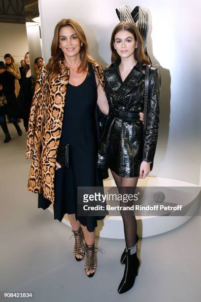 Cindy Crawford and her daughter Kaia Gerber attend the "Azzedine Alaia : Je Suis Couturier" Exhibition as part of Paris Fashion Week. Held at...