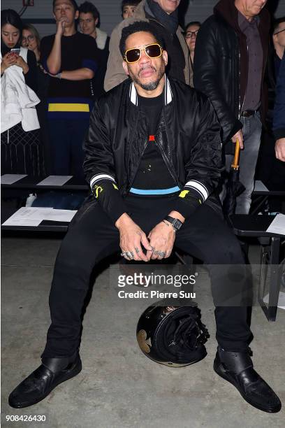 JoeyStarr aka Didier Morville attends the Kenzo Menswear Fall/Winter 2018-2019 show as part of Paris Fashion Week on January 21, 2018 in Paris,...