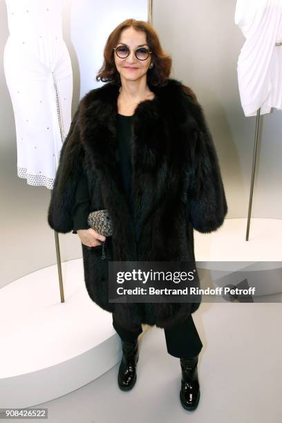 Nathalie Rykiel attends the "Azzedine Alaia : Je Suis Couturier" Exhibition as part of Paris Fashion Week. Held at "Azzedine Alaia Gallery" on...