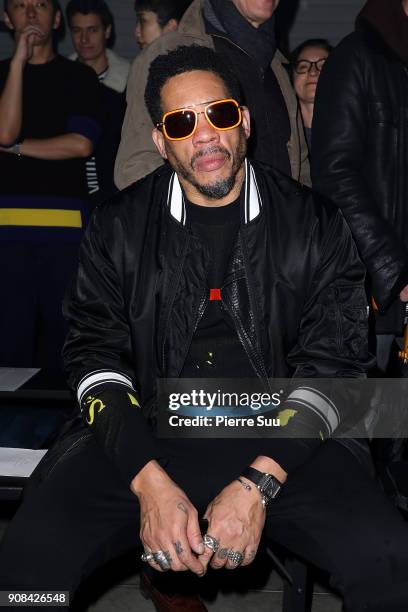 JoeyStarr aka Didier Morville attends the Kenzo Menswear Fall/Winter 2018-2019 show as part of Paris Fashion Week on January 21, 2018 in Paris,...