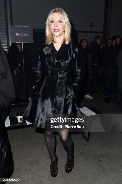 Courtney Love attends the Kenzo Menswear Fall/Winter 2018-2019 show as part of Paris Fashion Week on January 21, 2018 in Paris, France.