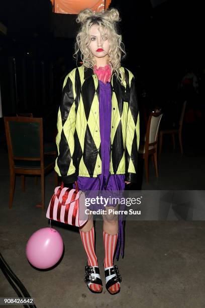 Charlotte Free attends the Kenzo Menswear Fall/Winter 2018-2019 show as part of Paris Fashion Week on January 21, 2018 in Paris, France.