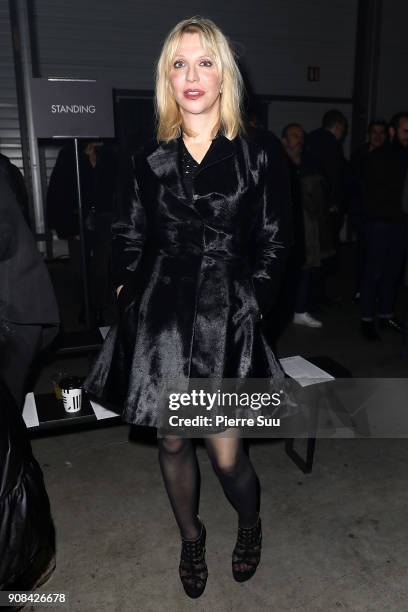 Courtney Love attends the Kenzo Menswear Fall/Winter 2018-2019 show as part of Paris Fashion Week on January 21, 2018 in Paris, France.