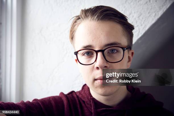 Ed Oxenbould from the film 'Wildlife' pose for a portrait in the YouTube x Getty Images Portrait Studio at 2018 Sundance Film Festival on January 21,...