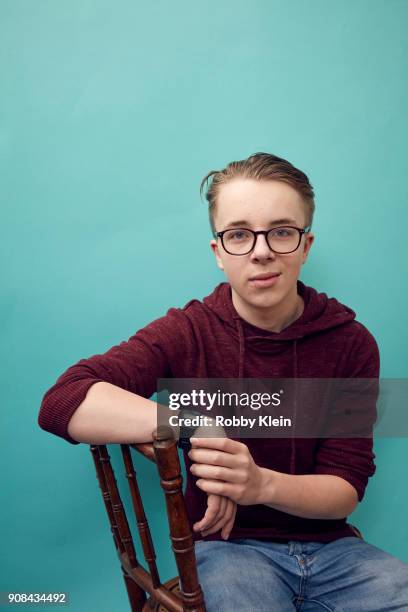 Ed Oxenbould from the film 'Wildlife' pose for a portrait in the YouTube x Getty Images Portrait Studio at 2018 Sundance Film Festival on January 21,...